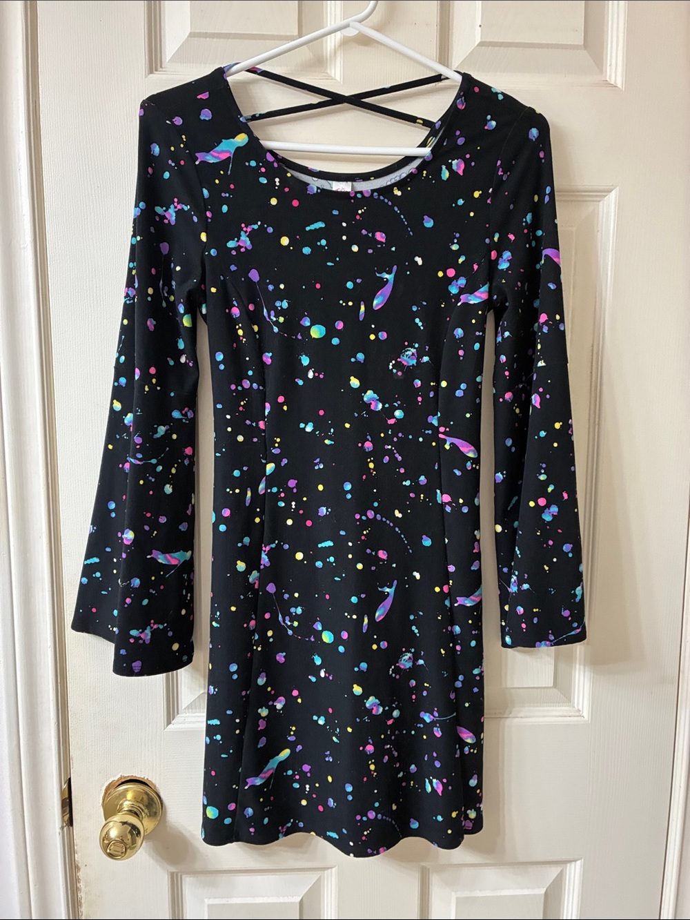 🌷3 for $25🌷Justice, US 12-14 (Girls), Black Multi Color A-Line Dress